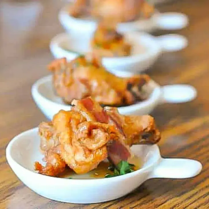 Honey Habanero Chicken Wings with Bacon