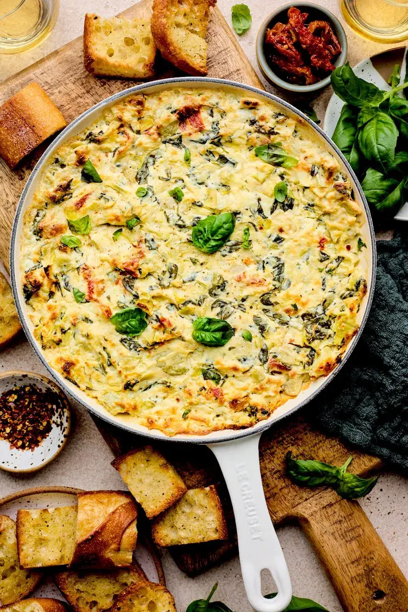 Spinach Artichoke Sun-Dried Tomato Dip